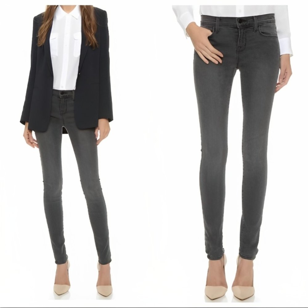 46- J Brand Mid Rise Skinny Jeans